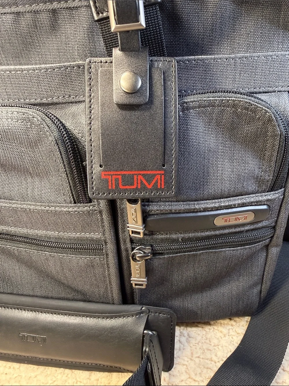 Tumi Dark Gray Laptop Briefcase Alpha Expandable